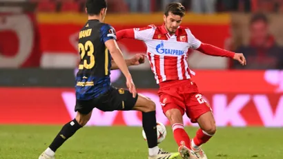 Tomas Handel (Crvena zvezda) na meču sa Lilom
